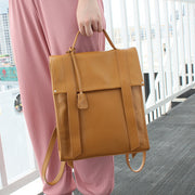Women's Double Shoulder Commuting High-capacity Leather Backpack
