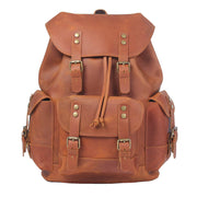 Men's Retro Large Capacity First Layer Cowhide Backpack