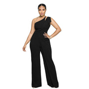 Sleeveless Suspender High-waisted Commuting Straight Jumpsuit