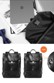 Cowhide Men's Bag Large Capacity Leather Backpack