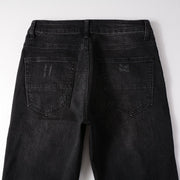 Hole & Patch Jeans Men's Slim Fit Skinny Pants