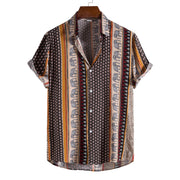 Men's Fashion Printed Short-sleeved Shirt