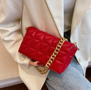 Vintage Chain Armpit Bag Soft Leather Quilted Shoulder Bag