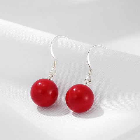 All-matching Opal Ear Hook 925 Sterling Silver Shell Pearl Earrings High-grade Female Earrings