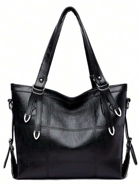 Minimalist Tote Bag Double Handle Solid Color Large Capacity, Lightweight, Portable, Business Casual, Suitable For Teen Girls Women College Students, Rookies & White-Collar Workers, Perfect For Back T