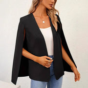 Cloak Solid Long Sleeve Cardigan Front Cape Sleeve Small Suit Jacket