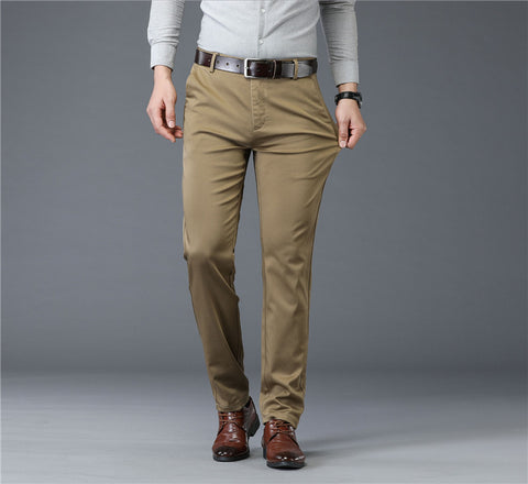 Middle-aged Slim Straight-leg Business Casual Pants