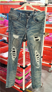 Hole & Patch Patch Scrape Popular Jeans For Men