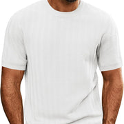 Men's Summer Hollow Breathable Sweater Solid Color T-shirt