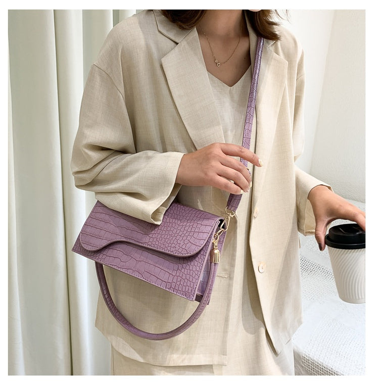 Casual alligator print Korean small bag