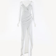 Sling V-Neck Dress Spring And Summer Long Dress Dress