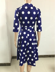 Dress Suit Collar Dots with Belt Large Size