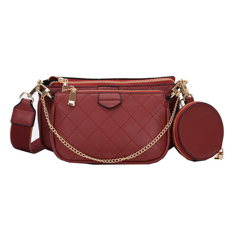 Lingge Wild Wide Shoulder Strap Messenger Picture Bag