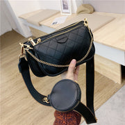 Lingge Wild Wide Shoulder Strap Messenger Picture Bag