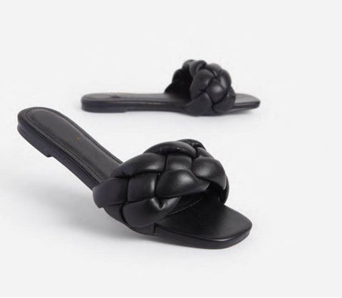 Summer Big Size Braided Belt Slippers Female Foreign Trade Low-Heeled Fashion European And American Sexy Braided Rope Sandals