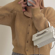 Niche Design Retro  Pattern Chain Messenger Bag Female New Trendy One-Shoulder Flip Kelly Bag