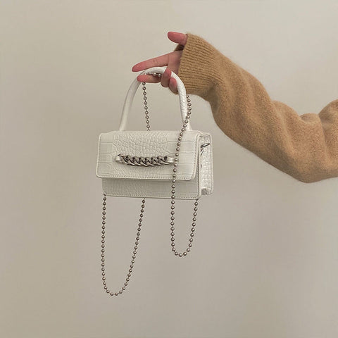 Niche Design Retro  Pattern Chain Messenger Bag Female New Trendy One-Shoulder Flip Kelly Bag