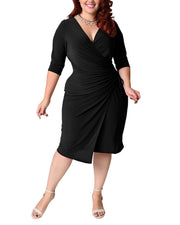 V Sexy Elegant Hot Selling Plus Size Dress