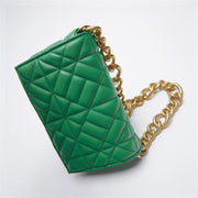Vintage Chain Armpit Bag Soft Leather Quilted Shoulder Bag
