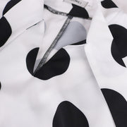 Round Neck Tie Bow Loose Loose Casual Women's Dress