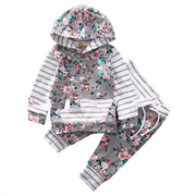 European And American Infant Winter New Children's Floral Sweater Suit