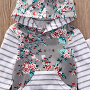 European And American Infant Winter New Children's Floral Sweater Suit