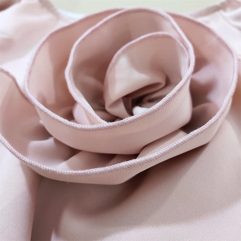 Sexy One-shoulder Back High Waist Large Size Slim Rose Dress Women