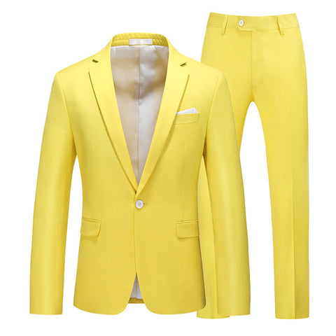 Multi-Color Two-piece Suit Men&