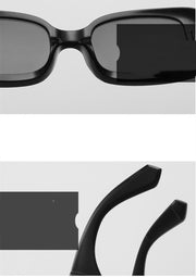 Small Frame Trend Personality Vertical Striped Concave Sunglasses