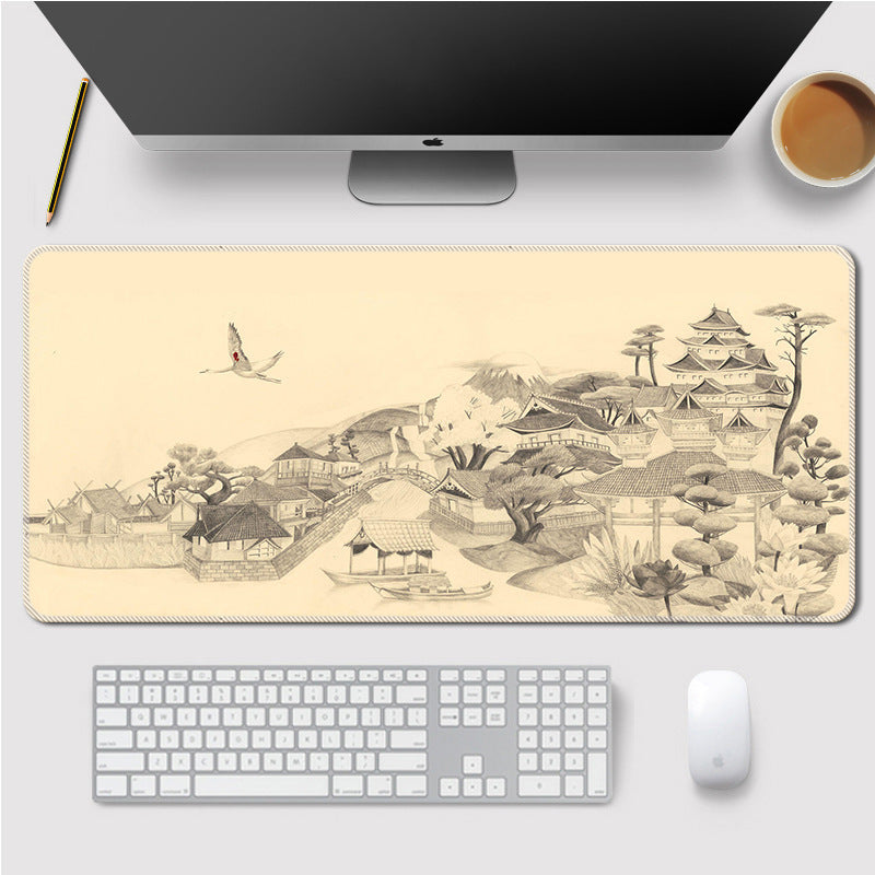 Landscape Mouse Mat Home Large Lock Thicken Table Mat