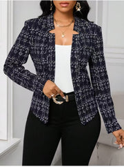 Women's Fashion Graceful Personality Plaid Coat