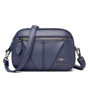 Cowhide Soft Leather Fashion All-match Shoulder Crossbody Small Round Bag