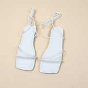 European And American Ankle Ring Bandage Cloth Flat Sandals Women's Summer