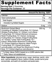 RASPBERRY MUSHROOM GUMMIES EXTRACT, 60 GUMMIES