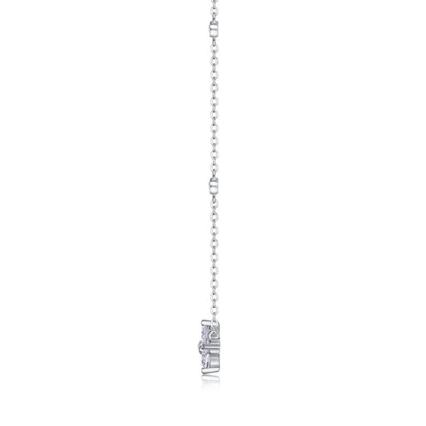 Radiant Star - A Fashionable And Luxurious Diamond Jewelry Pendant Set With Moissanite S925 Sterling Silver And Platinum Plating