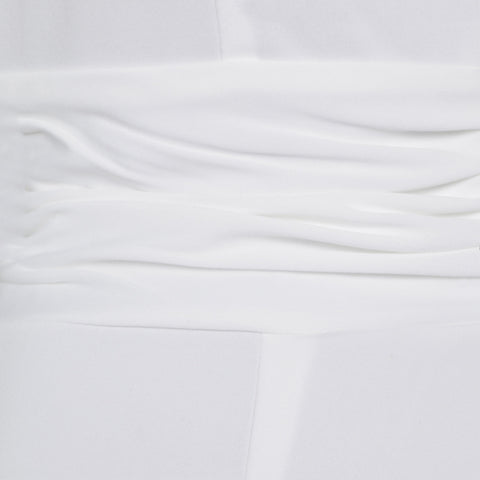 White Long Sleeve Slim Fit Pencil Skirt Women