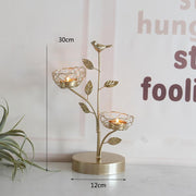 Wrought iron golden bird aroma candle holder