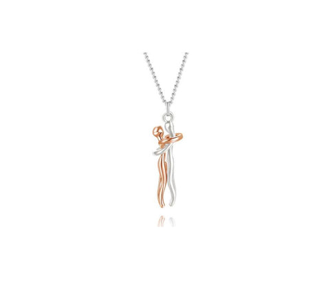 Love Hug Necklace Unisex Men Women Couple Jewelry Simple Temperament Clavicle Chain Valentines Day Lover Gift