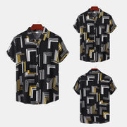 Men's Casual Short Sleeve Floral Shirt