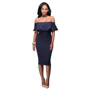 Off Shoulder Ruffles Dress