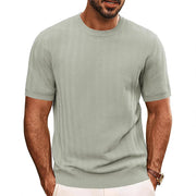 Men's Summer Hollow Breathable Sweater Solid Color T-shirt