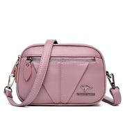 Cowhide Soft Leather Fashion All-match Shoulder Crossbody Small Round Bag