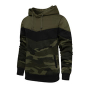 Colorblock Camouflage Hooded Sweater Men's Loose Pullover Jacket