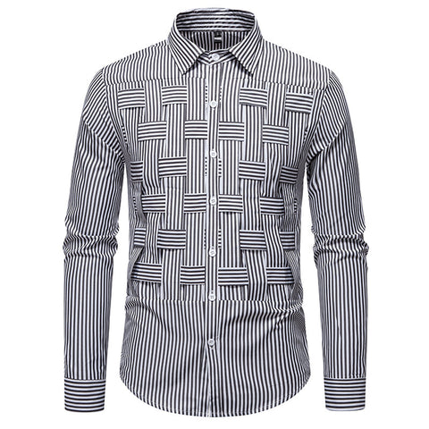 Striped Woven Plaid Men&