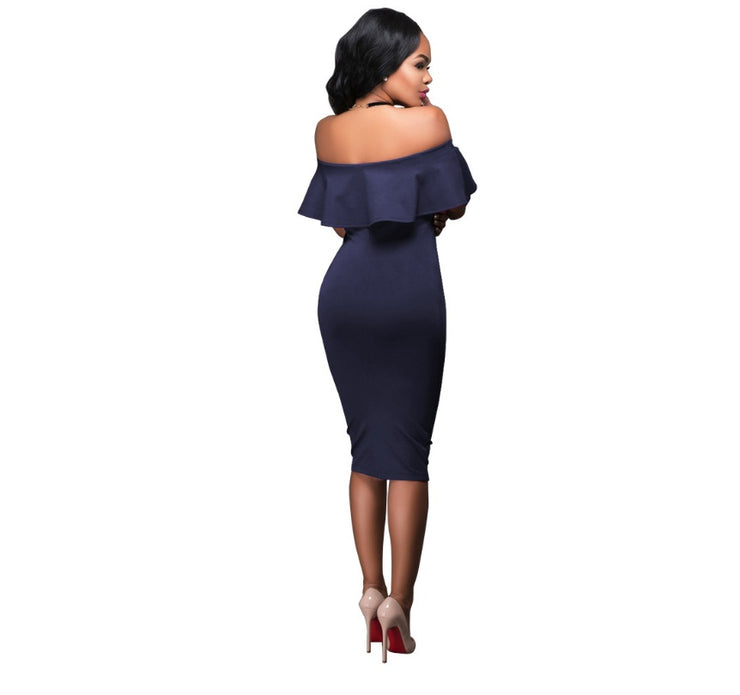 Off Shoulder Ruffles Dress