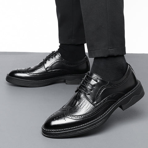 Hollow Leather Shoes Men&