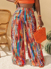 Colorful Pattern Trousers Loose Breathable Women's Trousers