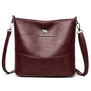 New Stylish Good Texture Soft Leather Wide Strap Crossbody Bag