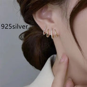 Women's Personalized Diamond Four Claw Row Earrings