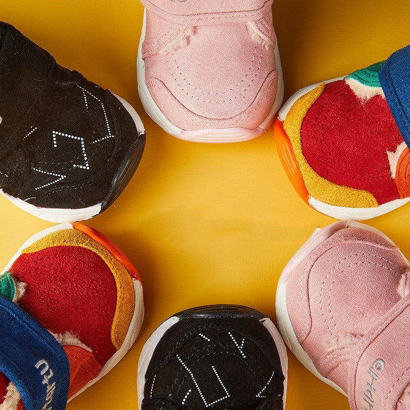 Boy's sports shoes breathable girls cotton shoes